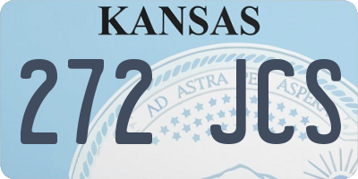 KS license plate 272JCS