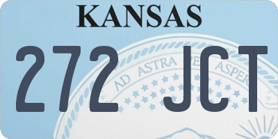 KS license plate 272JCT