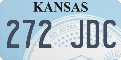 KS license plate 272JDC