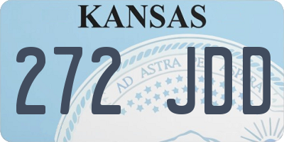 KS license plate 272JDD