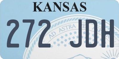 KS license plate 272JDH