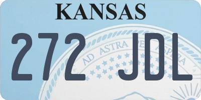 KS license plate 272JDL