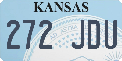 KS license plate 272JDU