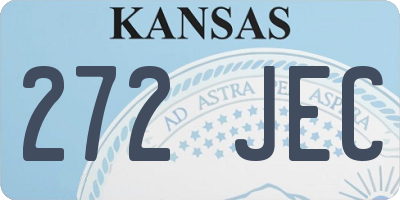 KS license plate 272JEC