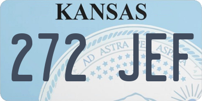 KS license plate 272JEF