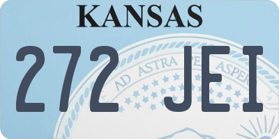 KS license plate 272JEI