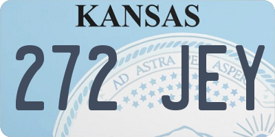 KS license plate 272JEY