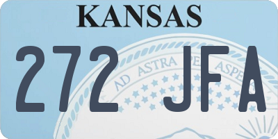 KS license plate 272JFA