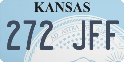 KS license plate 272JFF