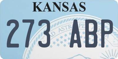 KS license plate 273ABP