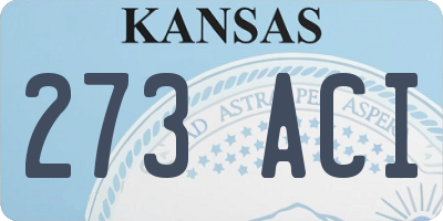 KS license plate 273ACI