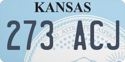KS license plate 273ACJ