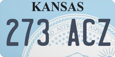 KS license plate 273ACZ