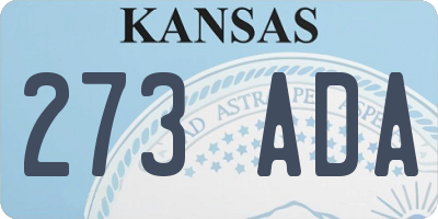 KS license plate 273ADA
