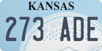 KS license plate 273ADE