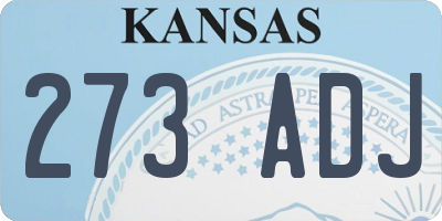 KS license plate 273ADJ