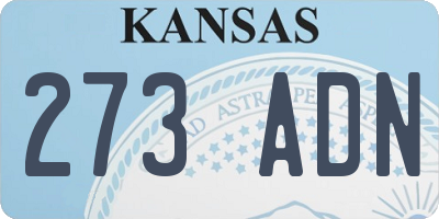 KS license plate 273ADN