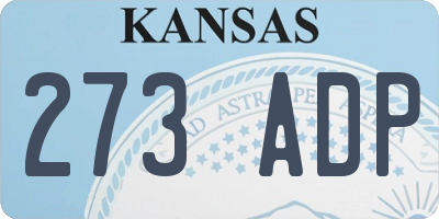 KS license plate 273ADP