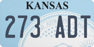 KS license plate 273ADT