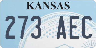 KS license plate 273AEC