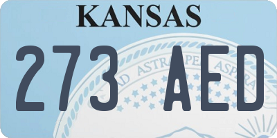 KS license plate 273AED