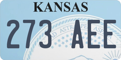KS license plate 273AEE