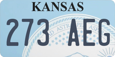KS license plate 273AEG