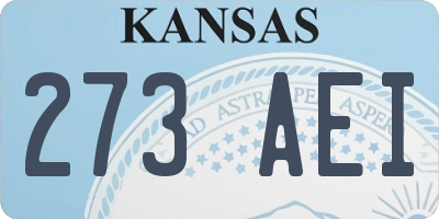 KS license plate 273AEI