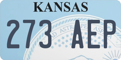 KS license plate 273AEP