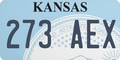 KS license plate 273AEX