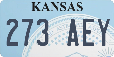 KS license plate 273AEY