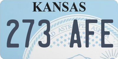 KS license plate 273AFE