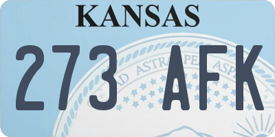 KS license plate 273AFK
