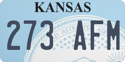 KS license plate 273AFM