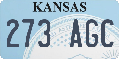 KS license plate 273AGC