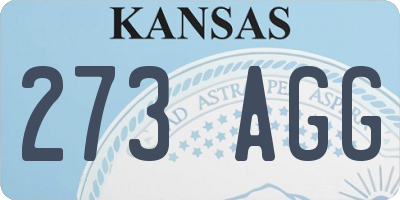 KS license plate 273AGG