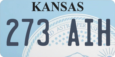 KS license plate 273AIH