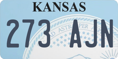 KS license plate 273AJN