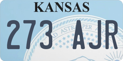KS license plate 273AJR