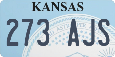 KS license plate 273AJS