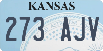 KS license plate 273AJV