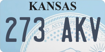 KS license plate 273AKV