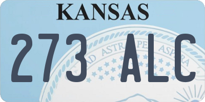 KS license plate 273ALC