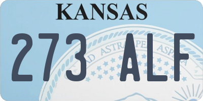 KS license plate 273ALF