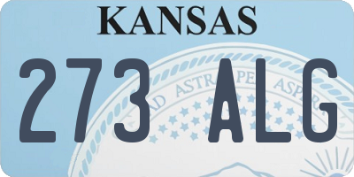KS license plate 273ALG