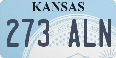KS license plate 273ALN
