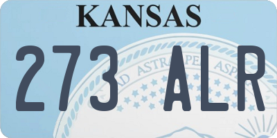 KS license plate 273ALR