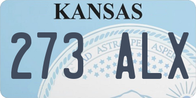 KS license plate 273ALX