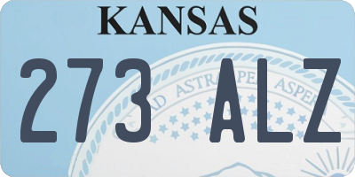 KS license plate 273ALZ