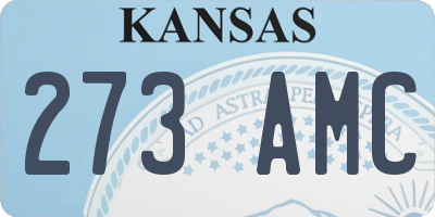 KS license plate 273AMC